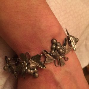 Vintage Sterling Grape Cluster Bracelet